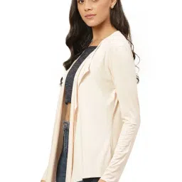 Trend Arrest Cream Full Sleeves Shrug image 3