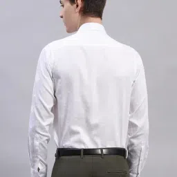 Monte Carlo White Cotton Regular Fit Printed Shirt image 2