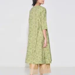 Rangmanch By Pantaloons Green Regular Fit Printed Kurta image 2
