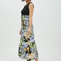 StyleStone Multicolor Floral Print Maxi Dress image 4