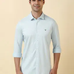 Allen Solly Blue Cotton Slim Fit Printed Shirt-picture-23