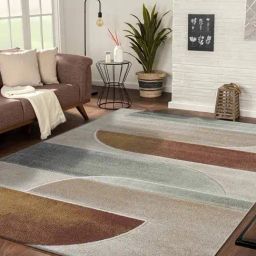 OBSESSIONS Rust & Beige Abstract Machine Made Carpet - Large (290 cm x 200 cm)-picture-19