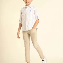 U.S. Polo Assn. Boys Red Cotton Striped Shirts-picture-27