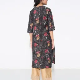 Rangmanch By Pantaloons Black Regular Fit Printed Kurta image 2