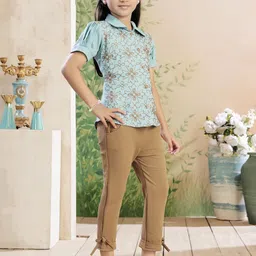 Aarika Girls Printed Top with Trousers image 4