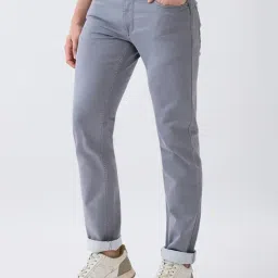 Parx Medium Grey Cotton Slim Fit Jeans image 3