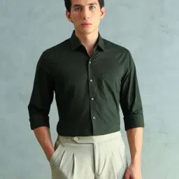 Arrow Green Cotton Slim Fit Shirt-picture-17