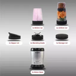 Wonderchef Thunder 1000 W 22000 RPM Grey Nutri-Blend Mixer (63153689) image 4