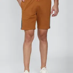 Peter England Brown Cotton Regular Fit Shorts image 1