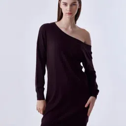 Cover Story Brown Regular Fit Bodycon Dress-image-28