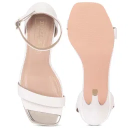 Truffle Collection Women's White Ankle Strap Stilettos image 4