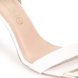 Truffle Collection Women's White Ankle Strap Stilettos image 5