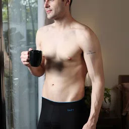 EAZY Pack Of 3 Luxury Fit Breathable Long Trunks FLLF-M-Black-Navy-S-Blue-2XL image 5