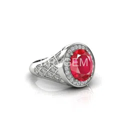 RRVGEM Ruby Ring 7.25 Ratti Finger Ring With Stone Manik-picture-27