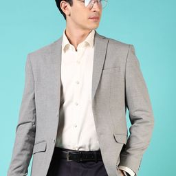 V-Mart Cotton Notched Lapel Single Breasted Formal Blazer-picture-32