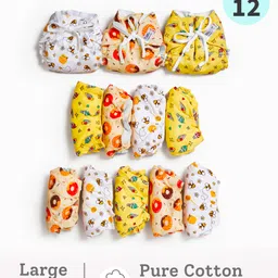 SuperBottoms DryFeel Langot for New Born Baby  Fully Waterproof  100% Cotton  Large  Pack of 12-image-90