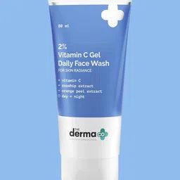 the derma co The Derma Co. 2% Vitamin C Gel Daily Face Wash with Vitamin C, Rosehip & Orange Peel Extract for Glowing Skin - 80ml-picture-22