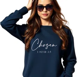SALUJA FABRICS Women Typography Printed Round Neck Sweatshirt-image-96