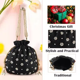 Kuber Industries Set Of 2 Embroidered Potli Bag image 4