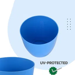 Kuber Industries Turquoise Blue & Blue 3 Pieces Lightweight Planters image 3