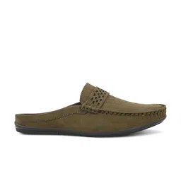 HERE&NOW Men Round Toe Suede Mules image 4