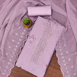 SAINOOR Embroidered Silk Georgette Unstitched Dress Material-picture-36