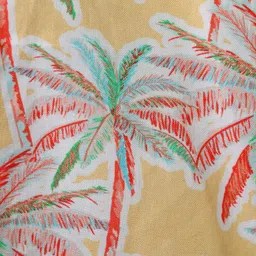 Dapper Dudes Half Sleeves Palm Tree Printed Shirt - Peach image 3