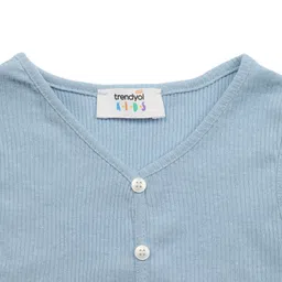 trendyol Solid Sleeveless Top - Blue image 4