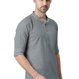 Go Stylish Men Solid Daily Cotton Straight Kurta image 3