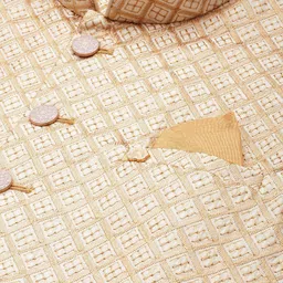 Manyavar Cream-Coloured Woven Design Nehru Jacket image 2