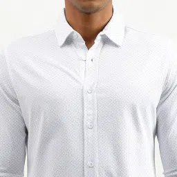 United Colors of Benetton White Slim Fit Printed Shirt image 4