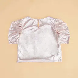 Pantaloons Junior Kids Rose Gold Cotton Regular Fit Top image 4