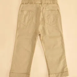Pantaloons Baby Kids Beige Cotton Regular Fit Trousers image 4