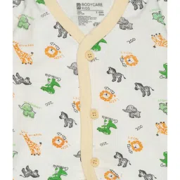 Bodycare Kids White Printed Full Sleeves T-Shirt with Pyjamas image 4