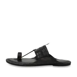Kalapuri Men's Black Kolhapuri Sandals image 4