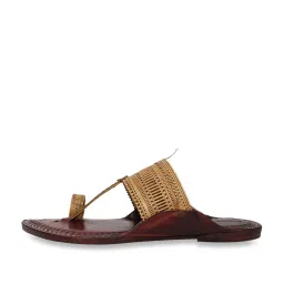 Kalapuri Men's Tan Kolhapuri Sandals image 4