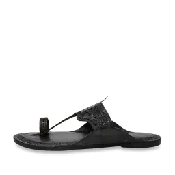 Kalapuri Men's Black Kolhapuri Sandals image 4