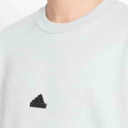 Adidas Grey Cotton Regular Fit Printed Sweatshirt image 4