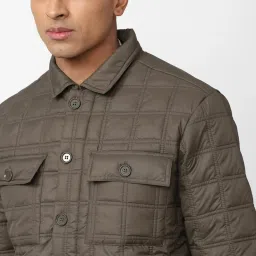 forever 21 Forever21 Brown Regular Fit Quilted Jacket image 4