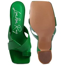 London Rag Women's Intertwined Green Toe Ring Stilettos image 3