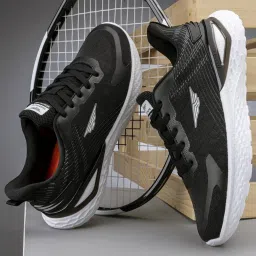 Red Tape Men's Black Walking Shoes image 1