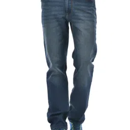 NUMERO UNO Medium Blue Straight Fit Lightly Washed Jeans-image-57