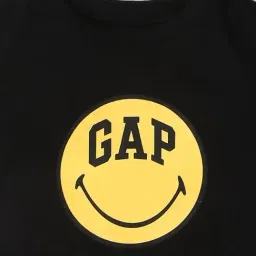 GAP Boys Black Regular Fit Short Sleeves Graphic T-Shirt image 4