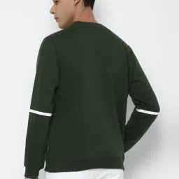 Allen Solly Green Cotton Regular Fit Printed SweatShirt image 2