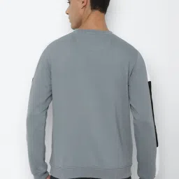 Allen Solly Grey Cotton Regular Fit Printed SweatShirt image 2