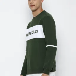 Allen Solly Green Cotton Regular Fit Printed SweatShirt image 3