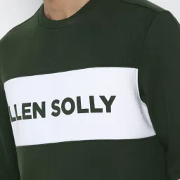 Allen Solly Green Cotton Regular Fit Printed SweatShirt image 4