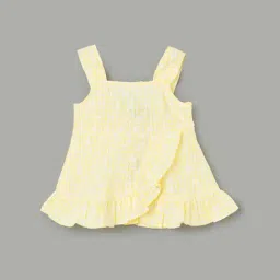 Juniors by Lifestyle Girls Yellow Checks Dress-image-90
