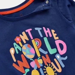 Mothercare Kids Blue Cotton Printed Full Sleeves Top image 4