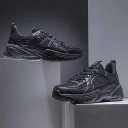 Red Tape Men's Black Running Shoes image 1